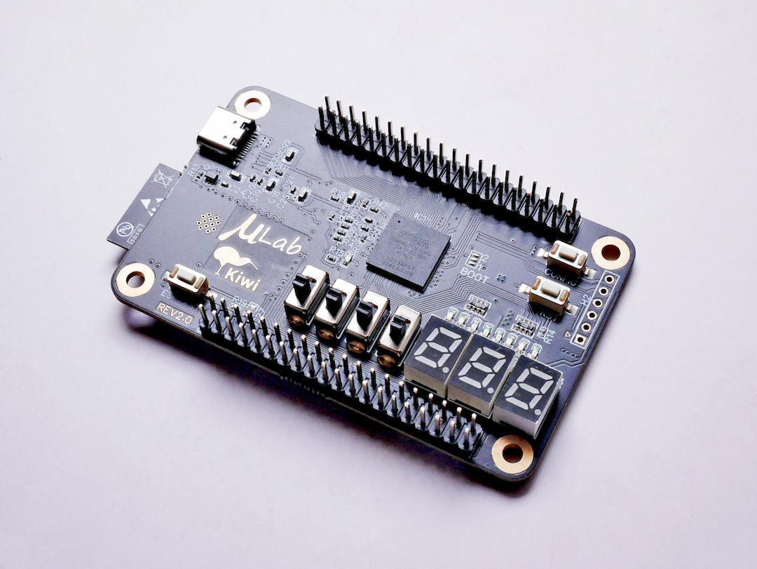 uLab Kiwi Intel/Altera MAX10 FPGA + ESP32-S2 Development board top side.